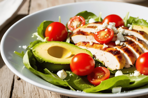 Salada de Abacate com Frango